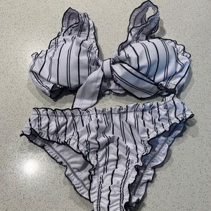 Black and white bikini